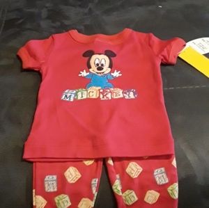 Disney Mickey 2 piece pj size 12months